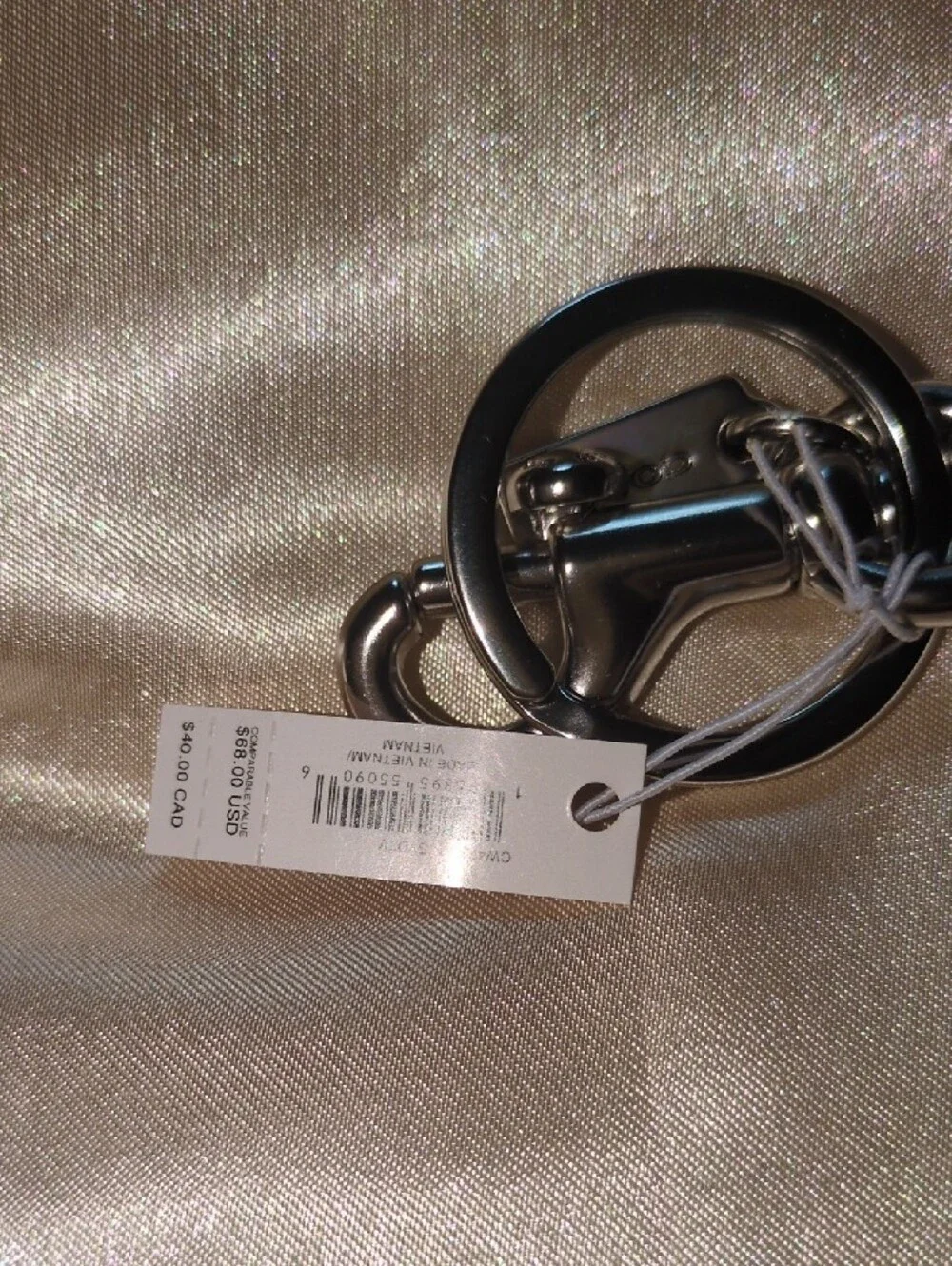 Coach Green and Yellow Dinosaur Keychain Charm